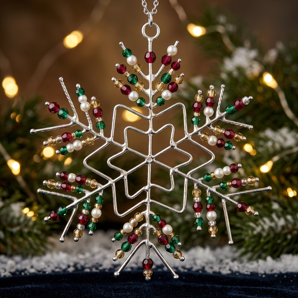Steel Wire Flat Snowflake Ornament Frames, 5-1/2 Inch — 2 pcs