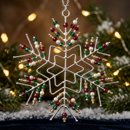 Steel Wire Flat Snowflake Ornament Frames, 5-1/2 Inch — 2 pcs