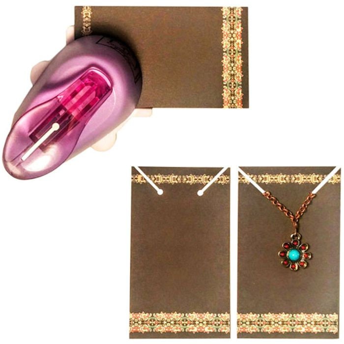 Easy Corner Punch Tool for Jewelry Display Cards — Necklace, Bracelet & Pendant Cards