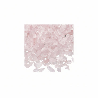Pink crystal stones on a gray background