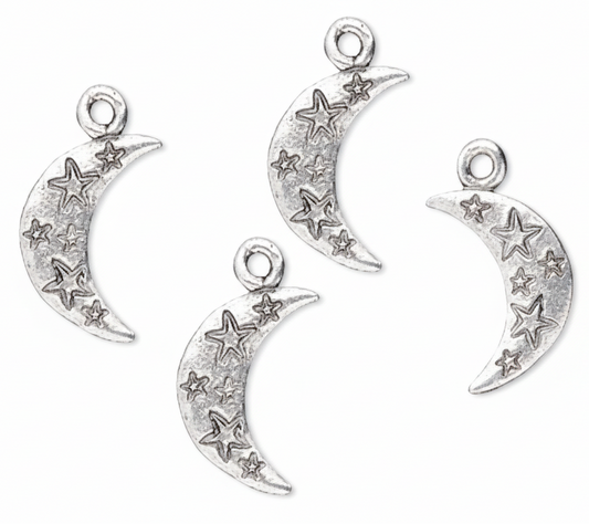 silver moon charms