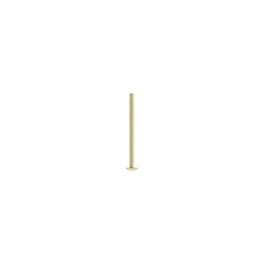 Antiqued Gold-Plated Brass Head Pins, 1/2 inch, 21 Gauge, 100 pcs