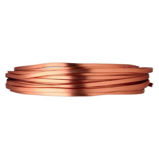 Copper Anodized Aluminum Flat Wire 3.5–4mm x 1.0–1.2mm — 18 Feet