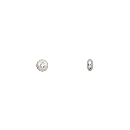 Sterling Silver Smooth Rondelle Beads, 4x2mm, 24 pcs