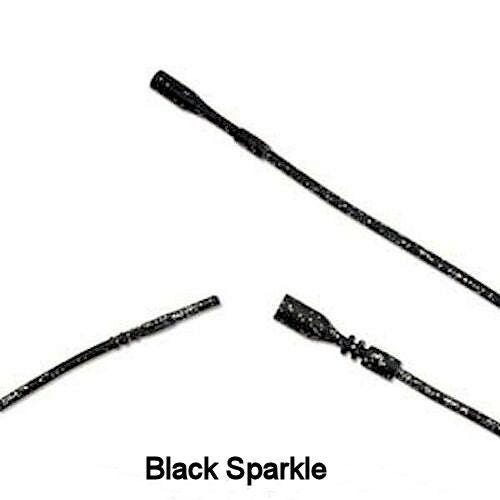 Black sparkly cords on a white background with 'Black Sparkle' text.