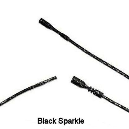 Black sparkly cords on a white background with 'Black Sparkle' text.