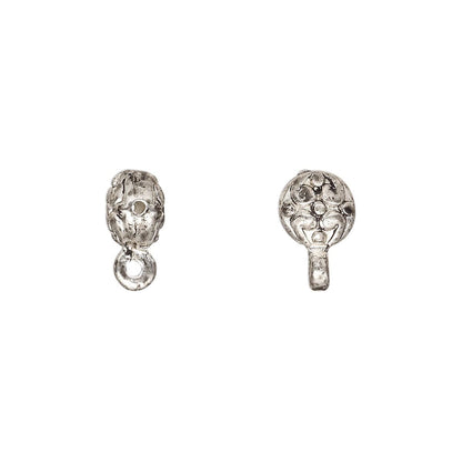 silver beads with loop