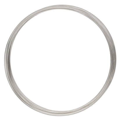 Imitation Rhodium High Carbon Steel Necklace Memory Wire, 3-5/8 inch, 12 Loops