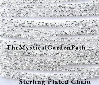 Silver Plated Fine Cable Bulk Chain 2x3mm Links — 100 Inch Pieces