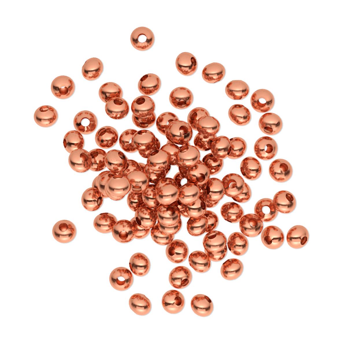 Copper Plated Smooth Rondelle Beads: 3x2mm (144 pc)
