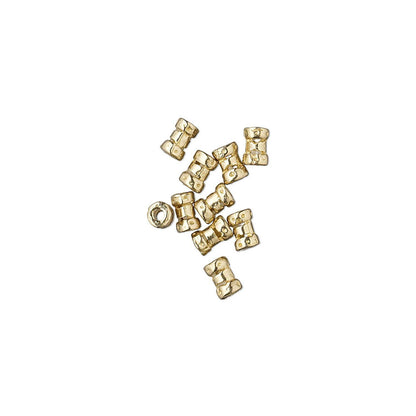 JBB Findings Gold Brass Crimp Tubes, 4x2.5mm, 10 pcs