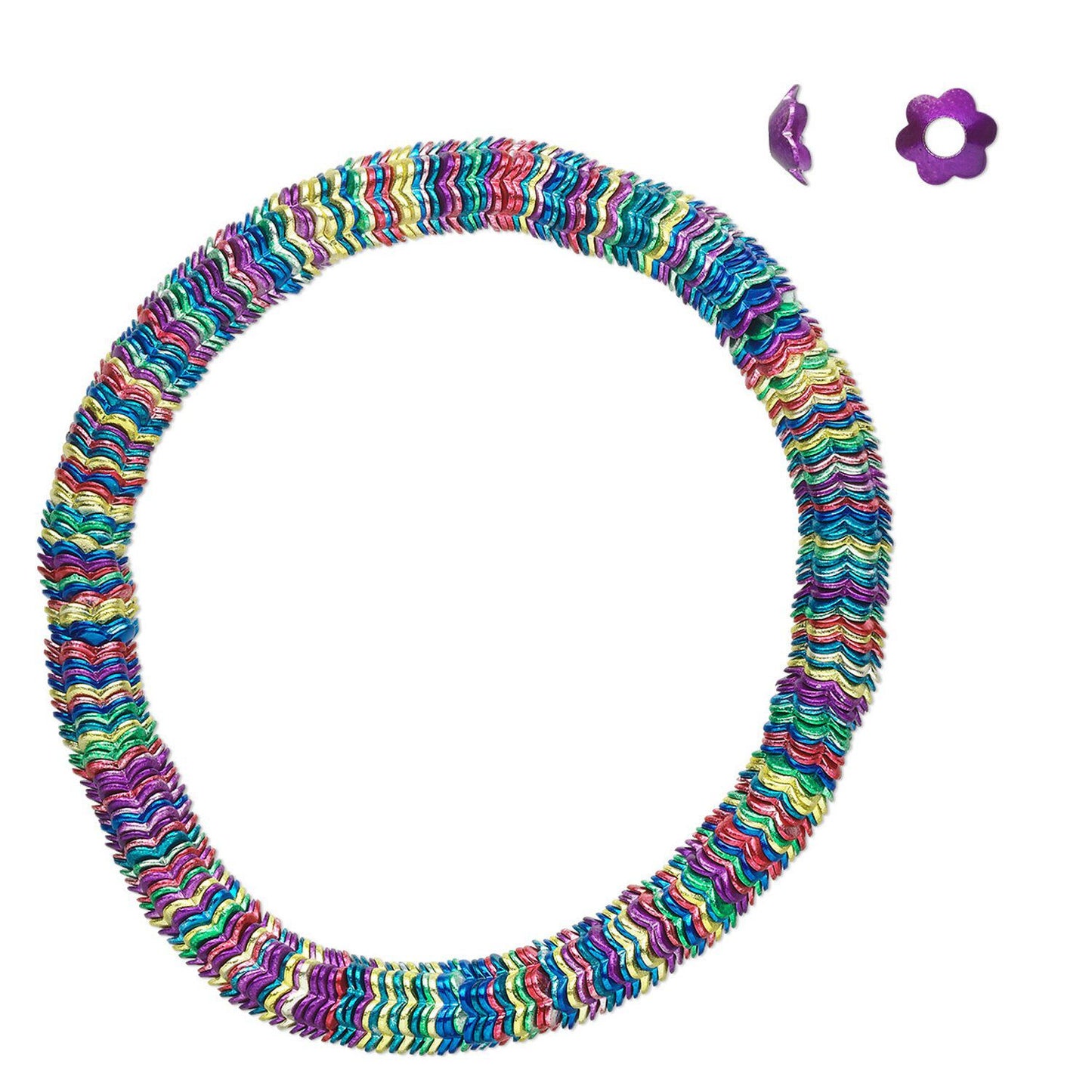 Multi Jewel Tone Steel Daisy Flower Bead Caps, 6x2.5mm, Fits 6-8mm Beads, 300 pcs
