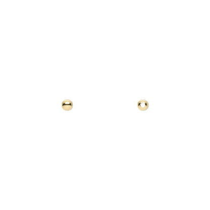 Gold-Plated Brass Smooth Round Spacer Beads, 2.5mm