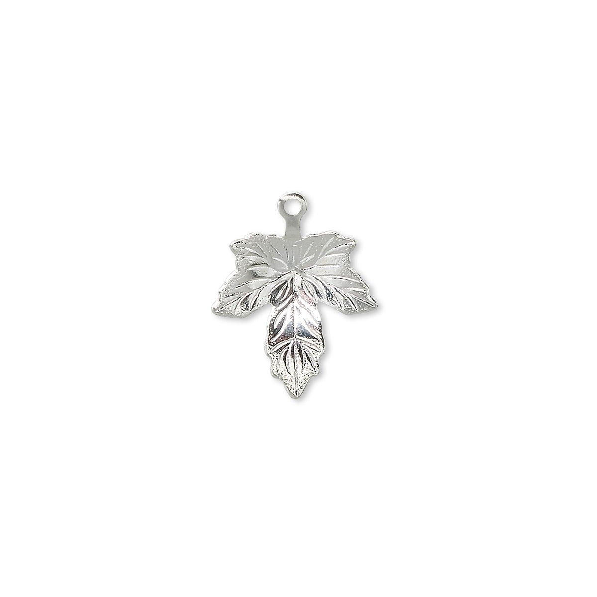 silver leaf charm