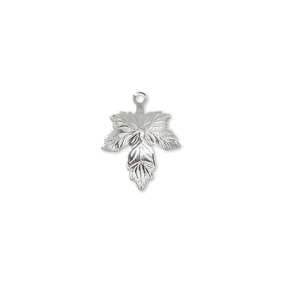 silver leaf charm