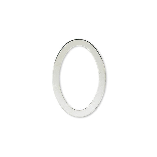 Silver Plated Brass Open Oval Link Connectors, 22x15mm, 10 pcs