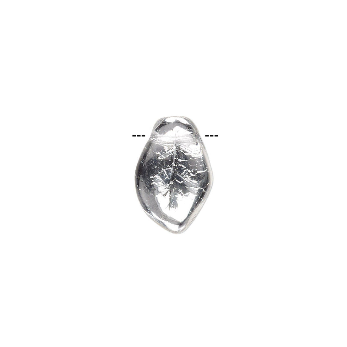 Silver leaf-shaped beads