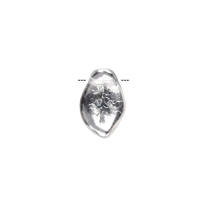 Silver leaf-shaped beads