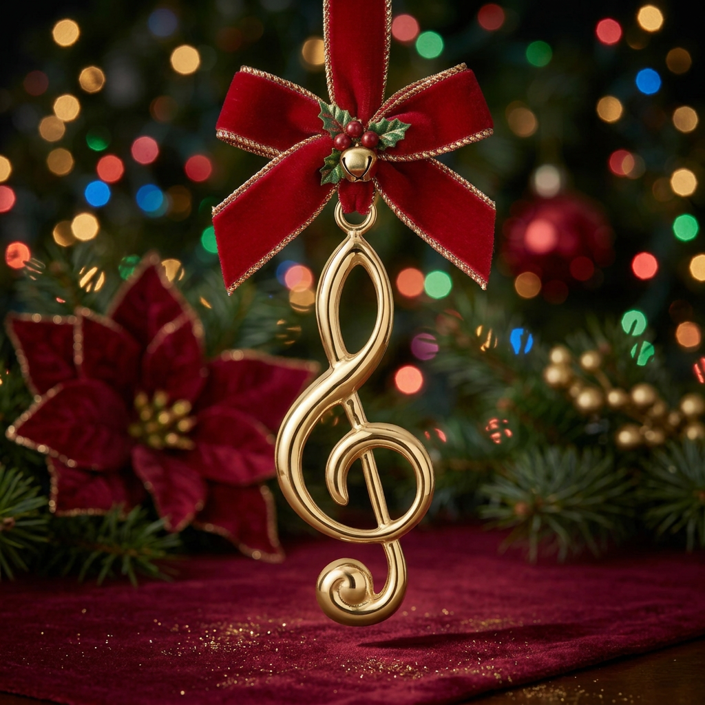 Gold Plated Brass Treble Clef Charms, 31x12mm - 50 pcs