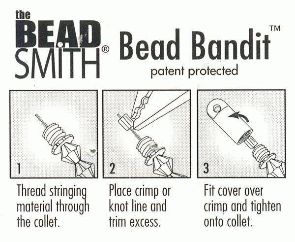 BeadSmith Bead Bandit End Caps: 4x8mm, Hide Crimp Beads or Knots (2 Sets)