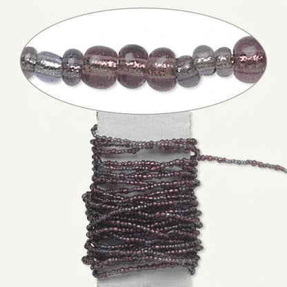 Beaded Wire, Pre-Strung Glass Seed Beads on Brass Wire, 15 Feet