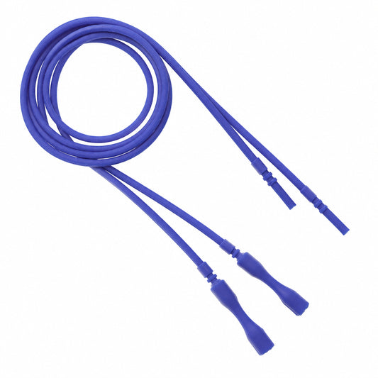 Opaque Cobalt Blue Silicone Necklace Cords, 2.2–2.5mm, 18 inch - 4 pcs