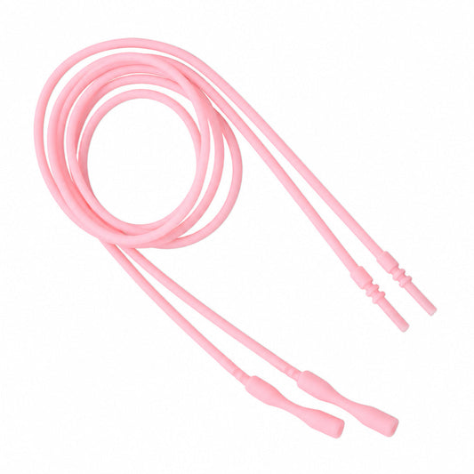 Opaque Pink Silicone Necklace Cords, 2.2–2.5mm, 18 inch - 4 pcs
