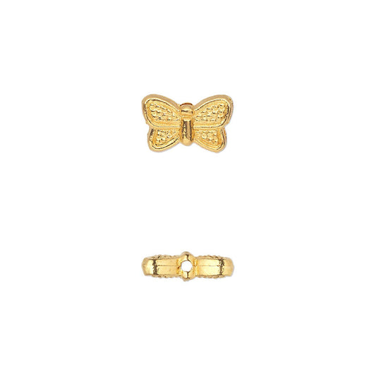 gold butterfly beads