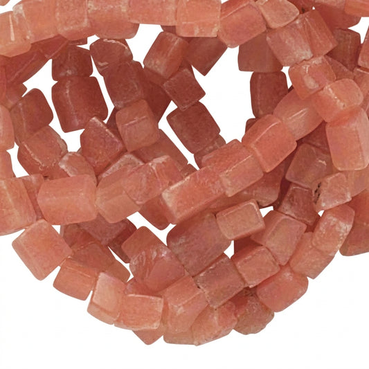 Strawberry Dyed Malaysia "Jade" Chip Beads, 4–8mm - 1 Strand