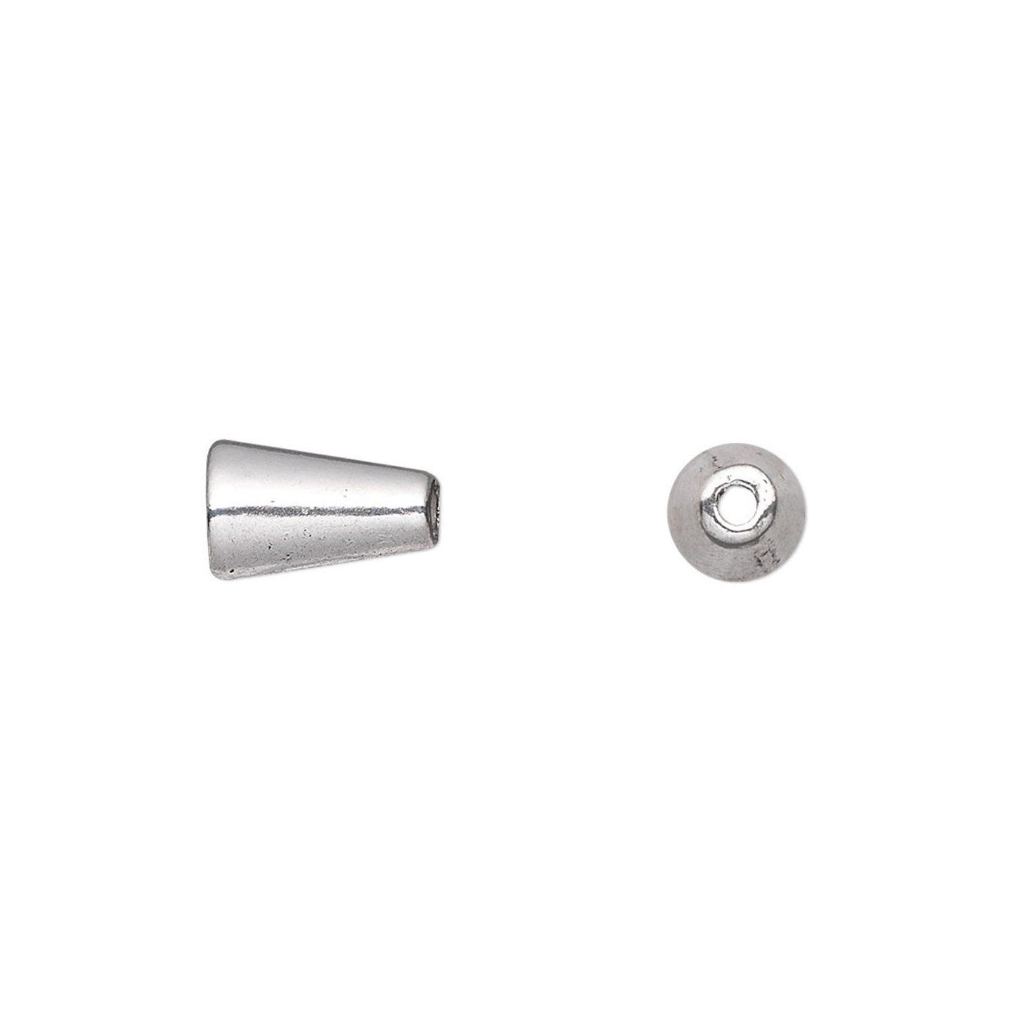 Antiqued Silver Pewter End Cone Bead Caps, 10x6mm, 50 pcs
