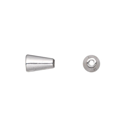 Antiqued Silver Pewter End Cone Bead Caps, 10x6mm, 50 pcs