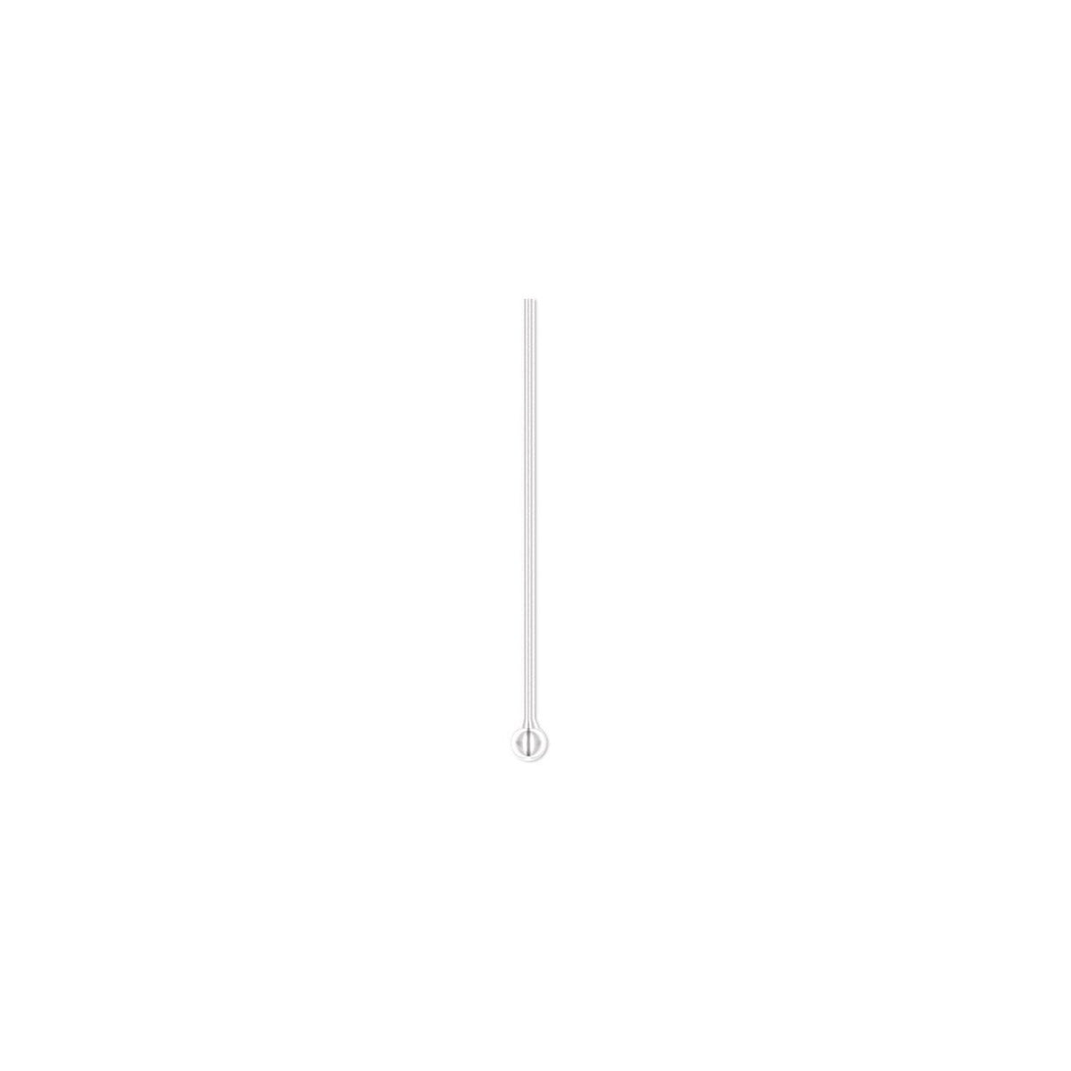 Silver Plated Brass Ball Head Pins 24 Gauge 3/4 Inch 1.5mm Ball – 100 pcs