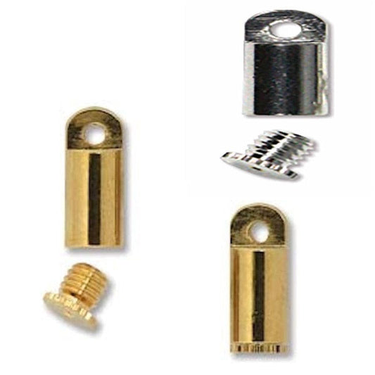 BeadSmith Bead Bandit End Caps: 4x8mm, Hide Crimp Beads or Knots (2 Sets)