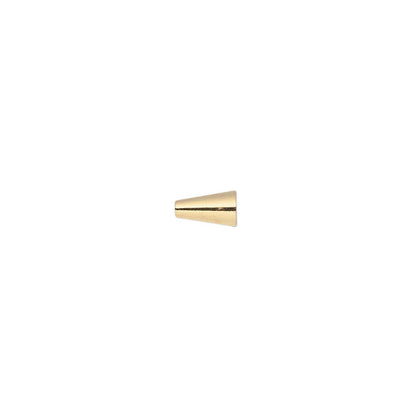 Gold Plated Brass Cone Memory Wire End Beads, 6.5x4mm, 12 pcs
