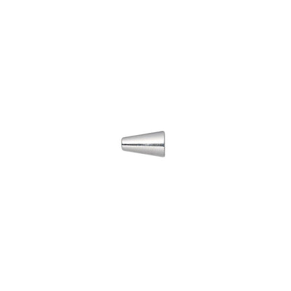 Silver Plated Brass Cone Memory Wire End Beads, 6.5x4mm, 12 pcs