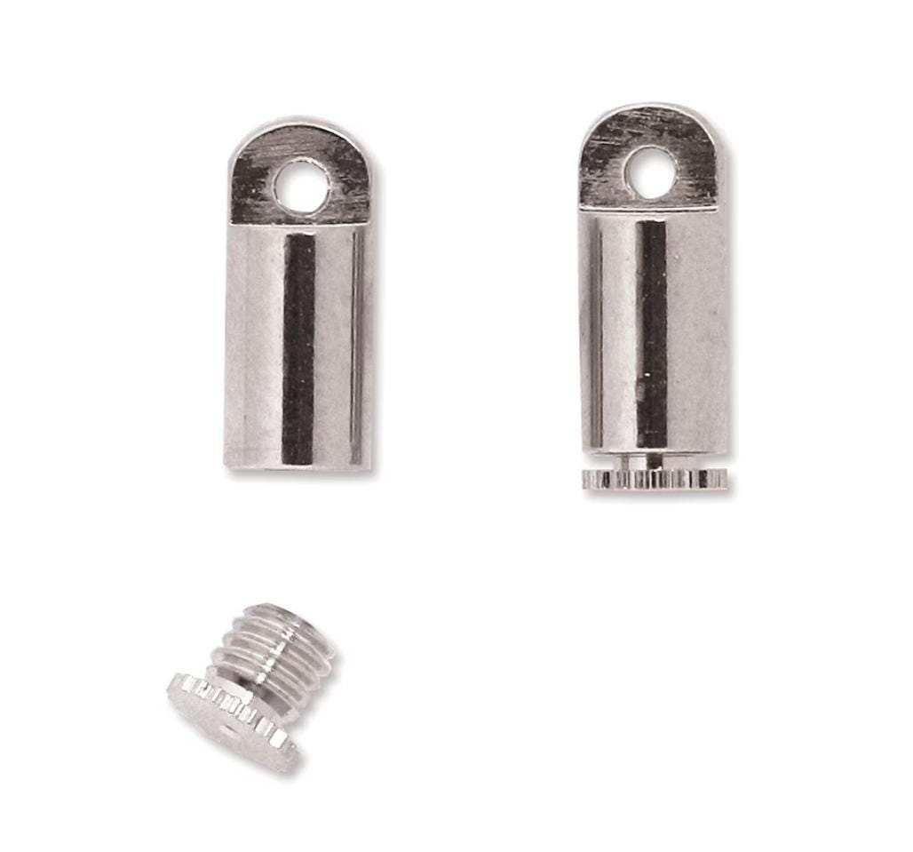 BeadSmith Bead Bandit End Caps: 4x8mm, Hide Crimp Beads or Knots (2 Sets)