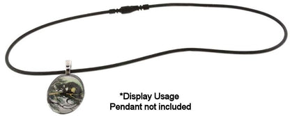 Black Silicone Rubber Necklace Cords: 24", 2mm with Locking Clasp (4 pc)