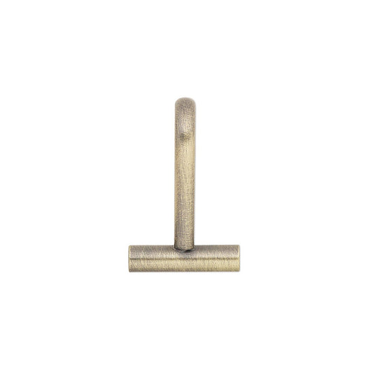 Antiqued Brass Brooch Pin Converter with Loop Bail, 21x13.5mm, Horizontal, 10 pcs