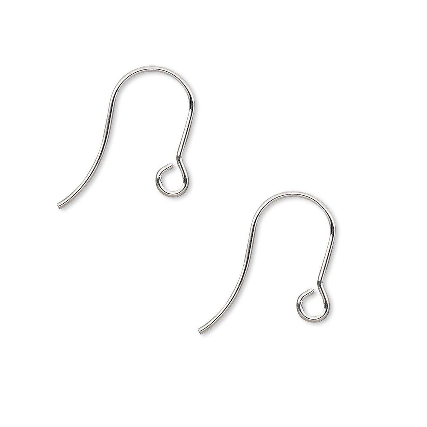 316L Stainless Steel Fishhook Ear Wires, 14x15mm, 21 Gauge, 3mm Loop