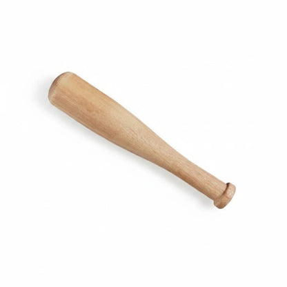 A light natural wood baseball bat handle on a plain white background.