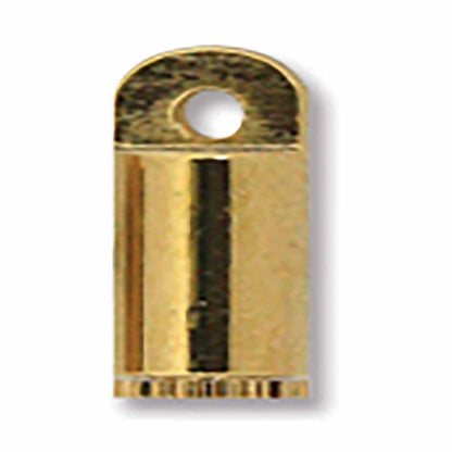 Bead Bandit, 36 Gold Plated BeadSmith 4x8mm Bead Bandits End Caps to Hide Crimp Bead OR Knot