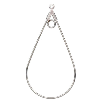 A silver metal wire loop accessory with a small ring at the top and a circular loop at the center, shown on a plain white background.
