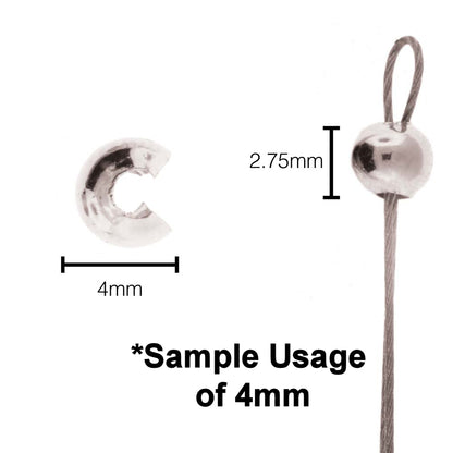 Silver jewelry component with measurements on a white background