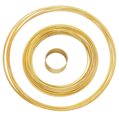 BeadSmith Memory Wire Assortment, 50-Loop Mix — Silver, Gold, Copper or Black