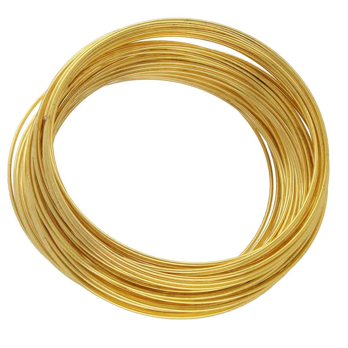 Beadsmith Gold Plated Steel Bracelet Memory Wire 1-3/4", 1 oz (approx. 70 loops)