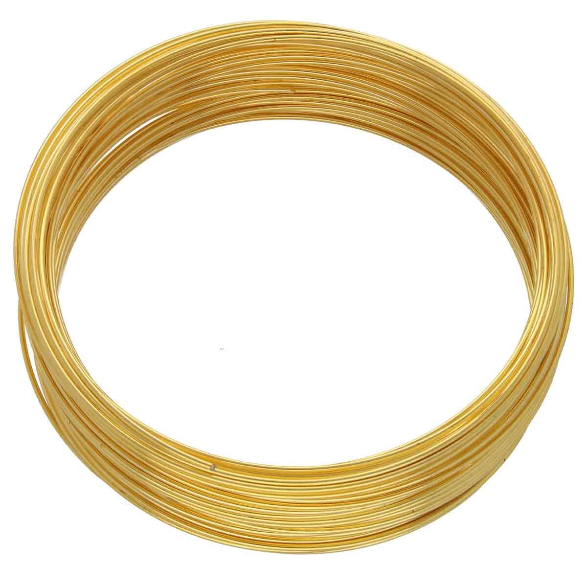 Beadsmith Gold Plated Steel Bracelet Memory Wire 2-1/4", 1 oz (approx. 70 loops)