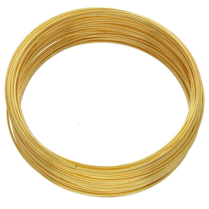 Beadsmith Gold Plated Steel Bracelet Memory Wire 2-1/4", 1 oz (approx. 70 loops)