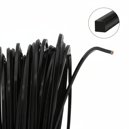 Beadsmith Non-Tarnish Black Square Wire, 18 Gauge (1.02mm), 7 Yards