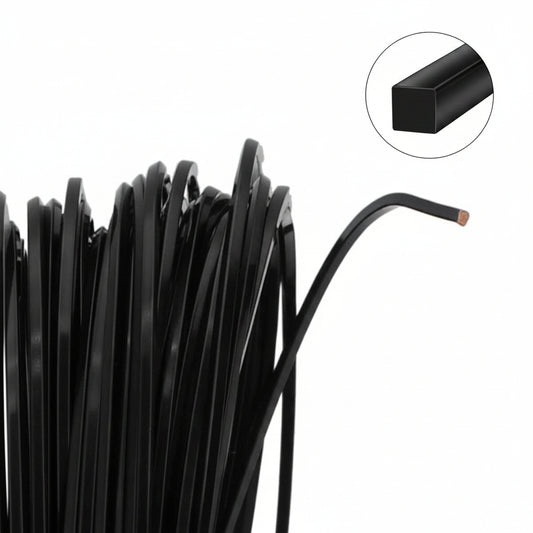 Beadsmith Non-Tarnish Black Square Wire, 18 Gauge (1.02mm), 7 Yards