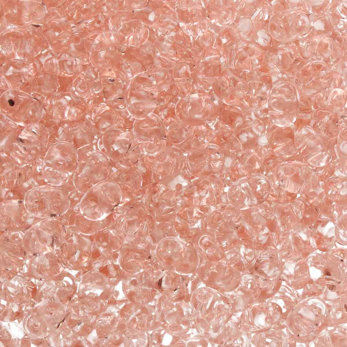 Rosaline Pink Czech Glass Super Duo Beads, 2.5x5mm - approximately 330 pcs